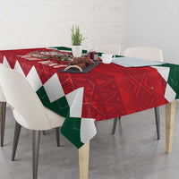 Personalized South Africa Christmas Tablecloth Springbok With King Protea - Wonder Print Shop