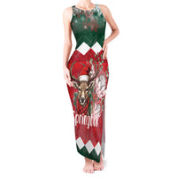 Personalized South Africa Christmas Tank Maxi Dress Springbok With King Protea - Wonder Print Shop