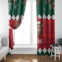 Personalized South Africa Christmas Window Curtain Springbok With King Protea - Wonder Print Shop