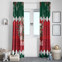 Personalized South Africa Christmas Window Curtain Springbok With King Protea - Wonder Print Shop