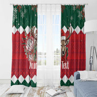 Personalized South Africa Christmas Window Curtain Springbok With King Protea - Wonder Print Shop