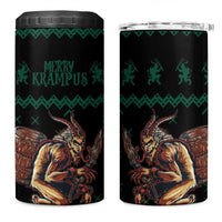 Merry Krampus Creepy Christmas Holiday 4 in 1 Can Cooler Tumbler Green Version - Wonder Print Shop