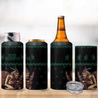 Merry Krampus Creepy Christmas Holiday 4 in 1 Can Cooler Tumbler Green Version - Wonder Print Shop