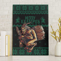 Merry Krampus Creepy Christmas Holiday Canvas Wall Art Green Version - Wonder Print Shop