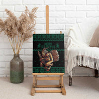 Merry Krampus Creepy Christmas Holiday Canvas Wall Art Green Version - Wonder Print Shop