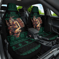 Merry Krampus Creepy Christmas Holiday Car Seat Cover Green Version - Wonder Print Shop