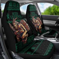 Merry Krampus Creepy Christmas Holiday Car Seat Cover Green Version - Wonder Print Shop