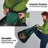 Merry Krampus Creepy Christmas Holiday Grocery Bag Green Version