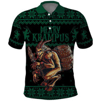 Merry Krampus Creepy Christmas Holiday Polo Shirt Green Version - Wonder Print Shop