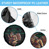 Merry Krampus Creepy Christmas Holiday Spare Tire Cover Green Version - Wonder Print Shop