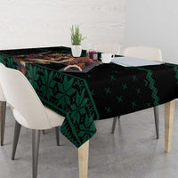 Merry Krampus Creepy Christmas Holiday Tablecloth Green Version - Wonder Print Shop