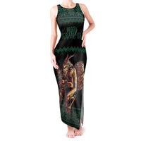 Merry Krampus Creepy Christmas Holiday Tank Maxi Dress Green Version - Wonder Print Shop