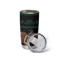 Merry Krampus Creepy Christmas Holiday Tumbler Cup Green Version - Wonder Print Shop