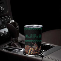 Merry Krampus Creepy Christmas Holiday Tumbler Cup Green Version - Wonder Print Shop