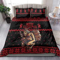 Merry Krampus Creepy Christmas Holiday Bedding Set Red Version - Wonder Print Shop