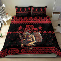 Merry Krampus Creepy Christmas Holiday Bedding Set Red Version - Wonder Print Shop