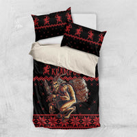 Merry Krampus Creepy Christmas Holiday Bedding Set Red Version - Wonder Print Shop
