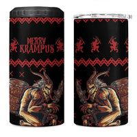 Merry Krampus Creepy Christmas Holiday 4 in 1 Can Cooler Tumbler Red Version - Wonder Print Shop