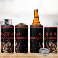 Merry Krampus Creepy Christmas Holiday 4 in 1 Can Cooler Tumbler Red Version - Wonder Print Shop