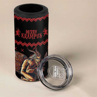 Merry Krampus Creepy Christmas Holiday 4 in 1 Can Cooler Tumbler Red Version - Wonder Print Shop