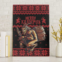 Merry Krampus Creepy Christmas Holiday Canvas Wall Art Red Version - Wonder Print Shop