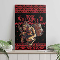 Merry Krampus Creepy Christmas Holiday Canvas Wall Art Red Version - Wonder Print Shop