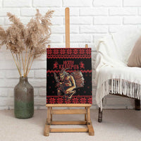Merry Krampus Creepy Christmas Holiday Canvas Wall Art Red Version - Wonder Print Shop