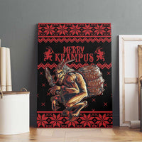 Merry Krampus Creepy Christmas Holiday Canvas Wall Art Red Version - Wonder Print Shop