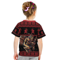 Merry Krampus Creepy Christmas Holiday Kid T Shirt Red Version - Wonder Print Shop