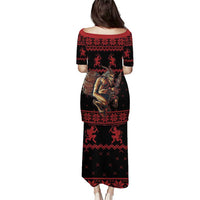 Merry Krampus Creepy Christmas Holiday Puletasi Red Version - Wonder Print Shop