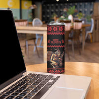 Merry Krampus Creepy Christmas Holiday Skinny Tumbler Red Version - Wonder Print Shop