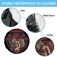 Merry Krampus Creepy Christmas Holiday Spare Tire Cover Red Version - Wonder Print Shop