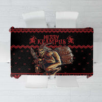 Merry Krampus Creepy Christmas Holiday Tablecloth Red Version - Wonder Print Shop