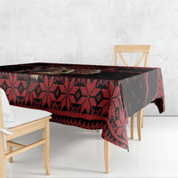 Merry Krampus Creepy Christmas Holiday Tablecloth Red Version - Wonder Print Shop