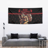 Merry Krampus Creepy Christmas Holiday Tapestry Red Version - Wonder Print Shop