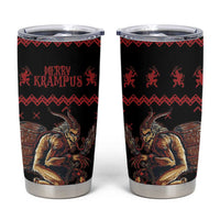 Merry Krampus Creepy Christmas Holiday Tumbler Cup Red Version - Wonder Print Shop