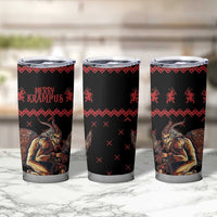 Merry Krampus Creepy Christmas Holiday Tumbler Cup Red Version - Wonder Print Shop