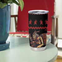 Merry Krampus Creepy Christmas Holiday Tumbler Cup Red Version - Wonder Print Shop
