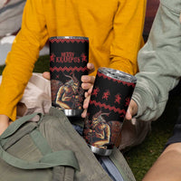 Merry Krampus Creepy Christmas Holiday Tumbler Cup Red Version - Wonder Print Shop
