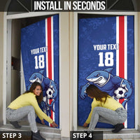 Cape Verde Football Custom Door Cover Pride Of The Islands - Wonder Print Shop