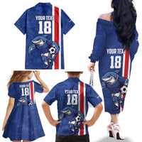 Cape Verde Football Custom Family Matching Off The Shoulder Long Sleeve Dress and Hawaiian Shirt Pride Of The Islands - Wonder Print Shop