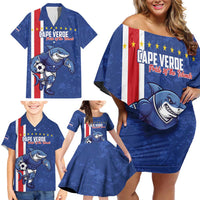 Cape Verde Football Custom Family Matching Off Shoulder Short Dress and Hawaiian Shirt Pride Of The Islands - Wonder Print Shop