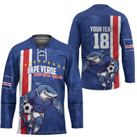 Cape Verde Football Custom Hockey Jersey Pride Of The Islands - Wonder Print Shop
