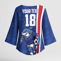 Cape Verde Football Custom Kimono Sleeve Blouse Pride Of The Islands - Wonder Print Shop