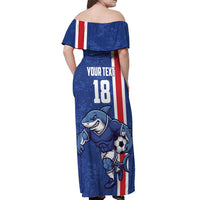 Cape Verde Football Custom Off Shoulder Maxi Dress Pride Of The Islands - Wonder Print Shop