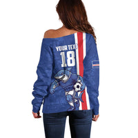 Cape Verde Football Custom Off Shoulder Sweater Pride Of The Islands - Wonder Print Shop