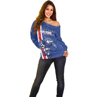 Cape Verde Football Custom Off Shoulder Sweater Pride Of The Islands - Wonder Print Shop