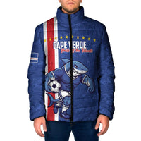 Cape Verde Football Custom Padded Jacket Pride Of The Islands - Wonder Print Shop