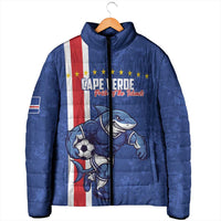 Cape Verde Football Custom Padded Jacket Pride Of The Islands - Wonder Print Shop