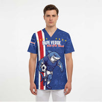 Cape Verde Football Custom Scrub Top Pride Of The Islands - Wonder Print Shop